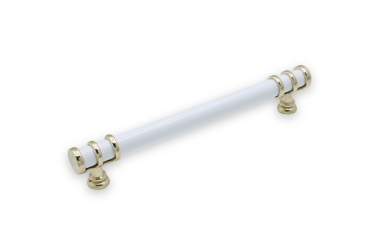 RİNG MOBİLYA KULP 160 MM BEYAZ ALTIN
