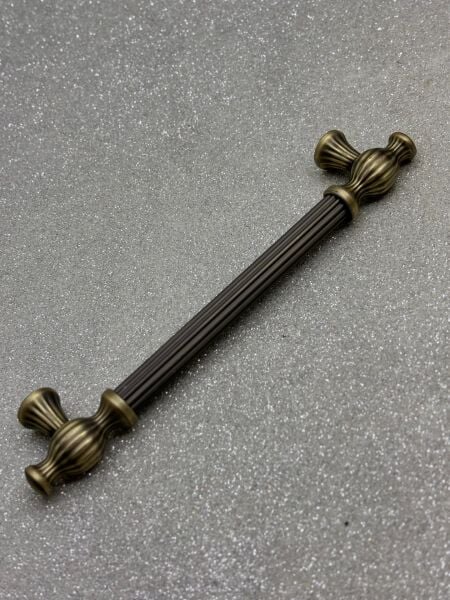 METAX KESİR ÇİZGİLİ 160mm DOLAP KULPU SOFT ANTİK SARI