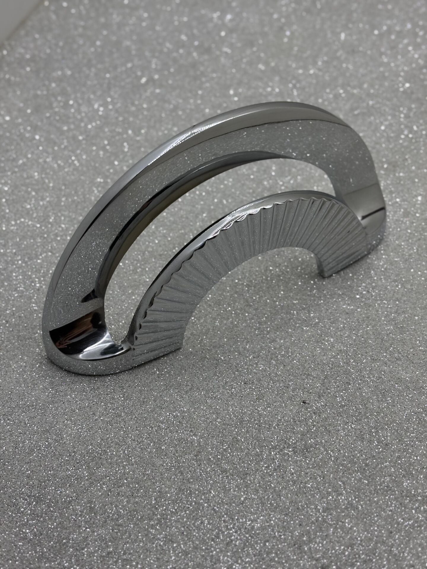 MAKS OVAR ÇİZGİLİ 128MM DOLAP KULPU KROM